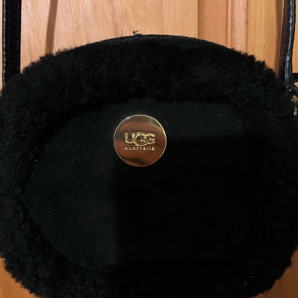 UGG Black Furry Crossbody Bag